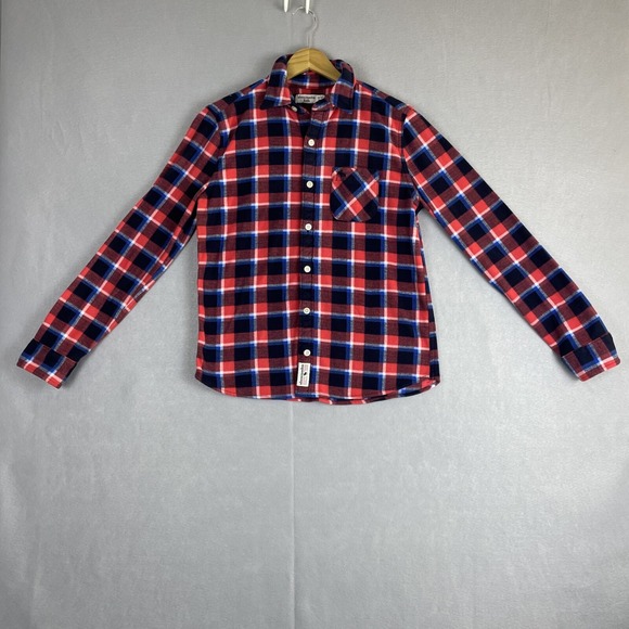 Abercrombie & Fitch Other - Abercrombie‎ Kids Flannel Shirt Size 13/14 Red Blue Plaid Long Sleeve